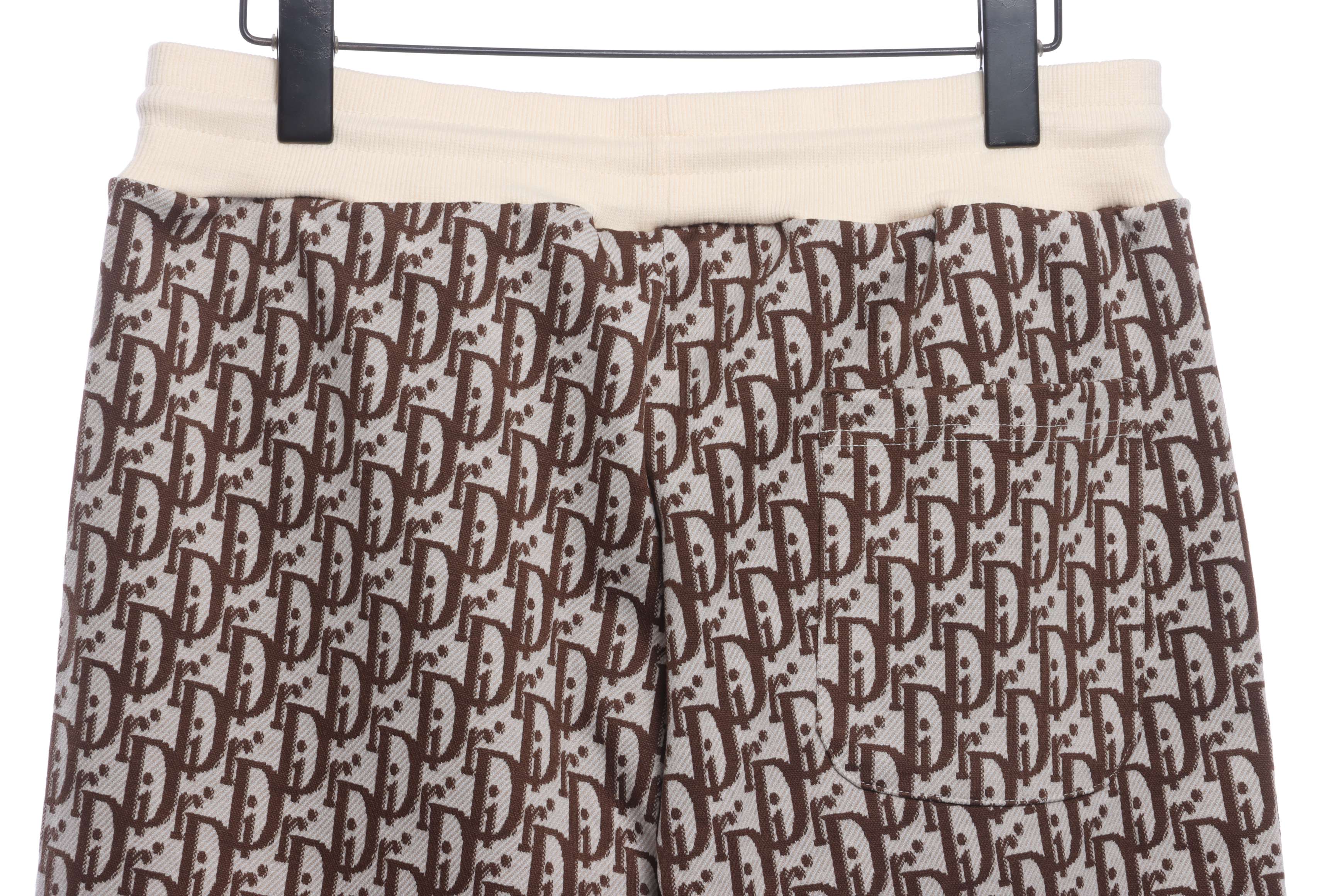 Dior LOGO jacquard shorts brown
