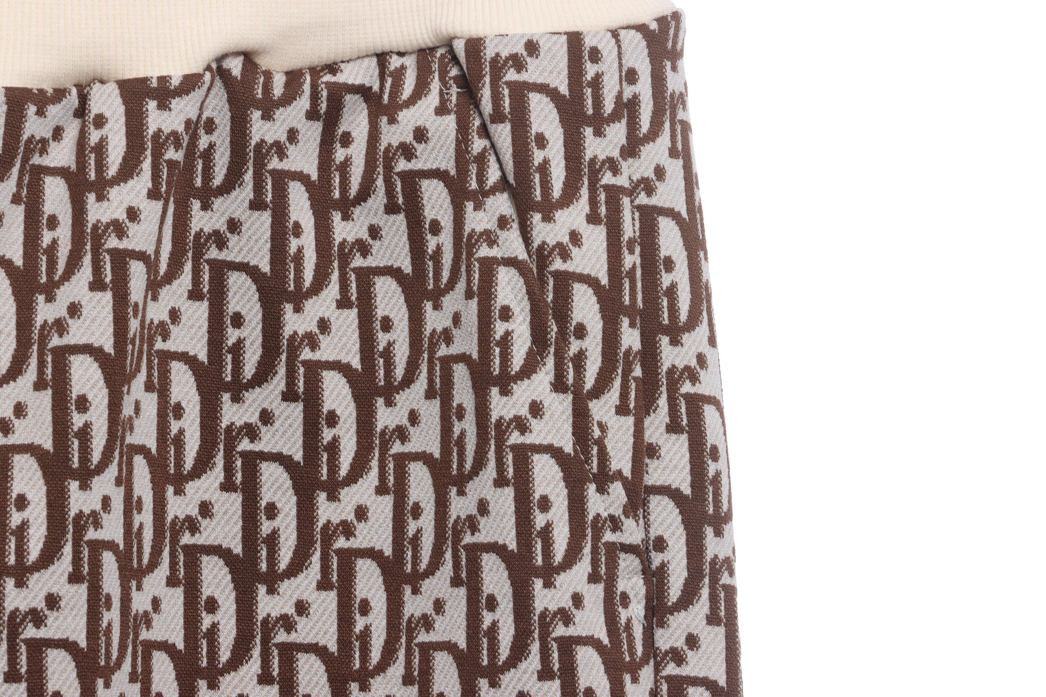 Dior LOGO jacquard shorts brown