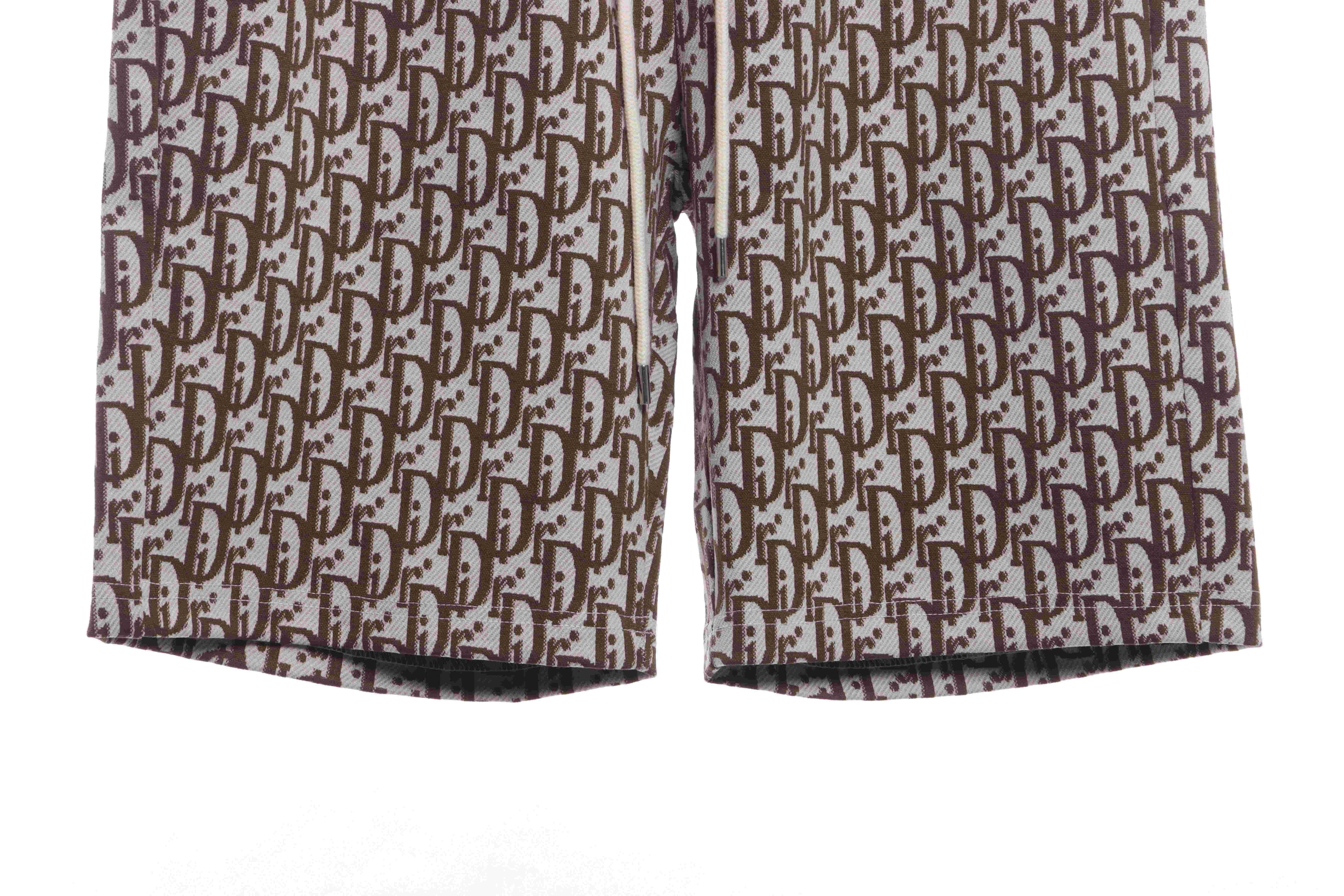 Dior LOGO jacquard shorts brown