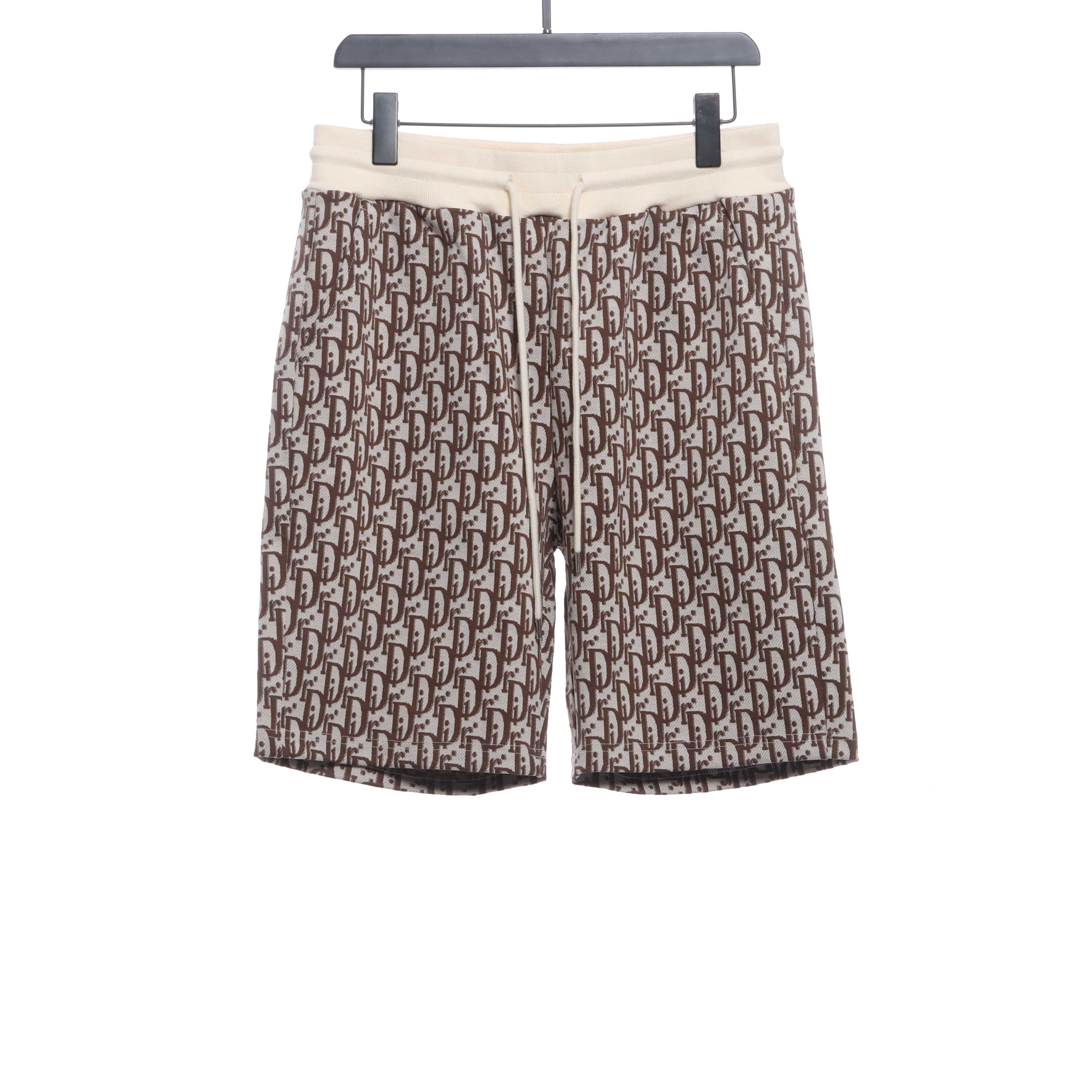 Dior LOGO jacquard shorts brown