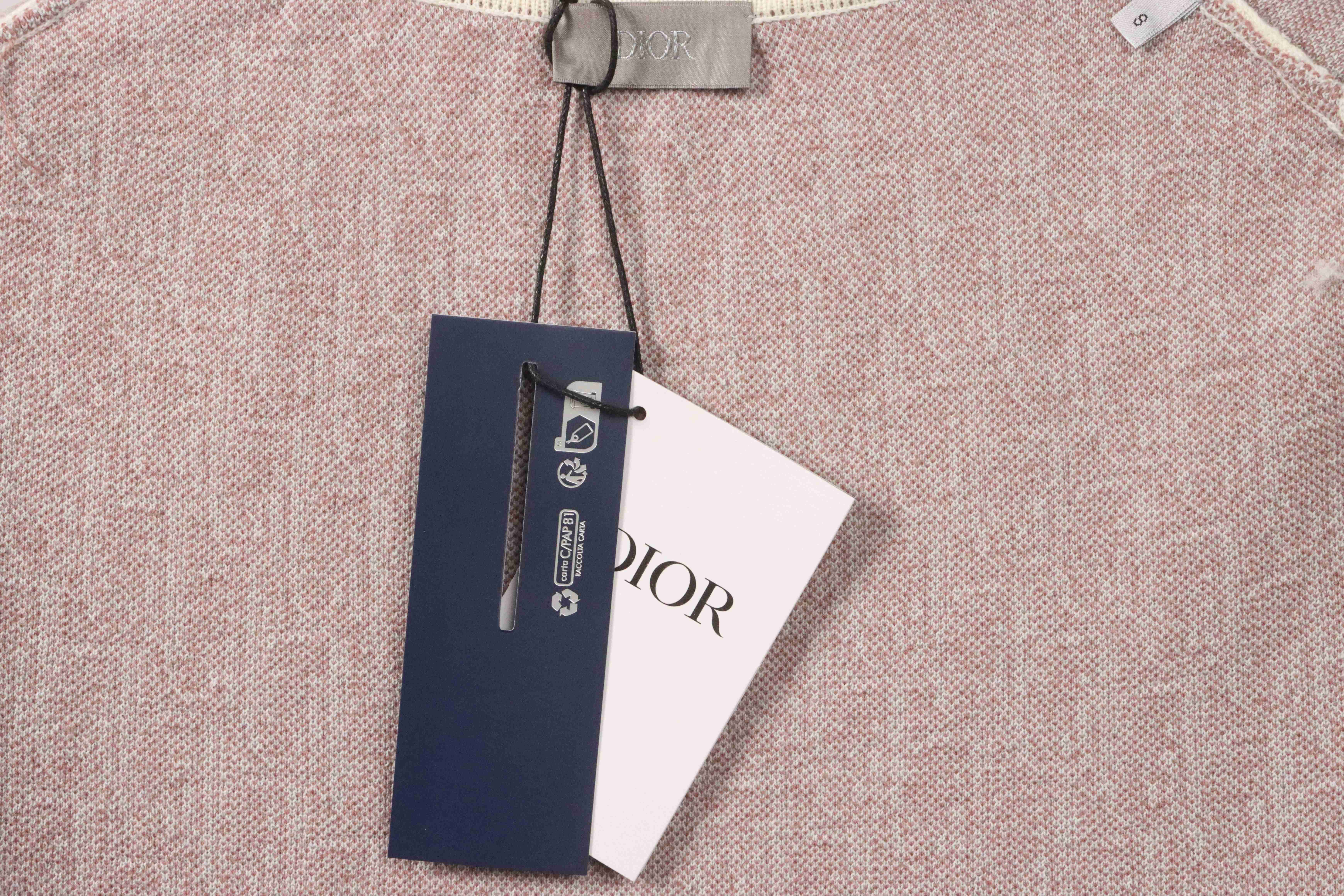 Dior monogram full print knitted POLO gray