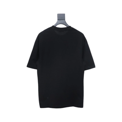 Dior pin embroidered letter logo short sleeve black 02