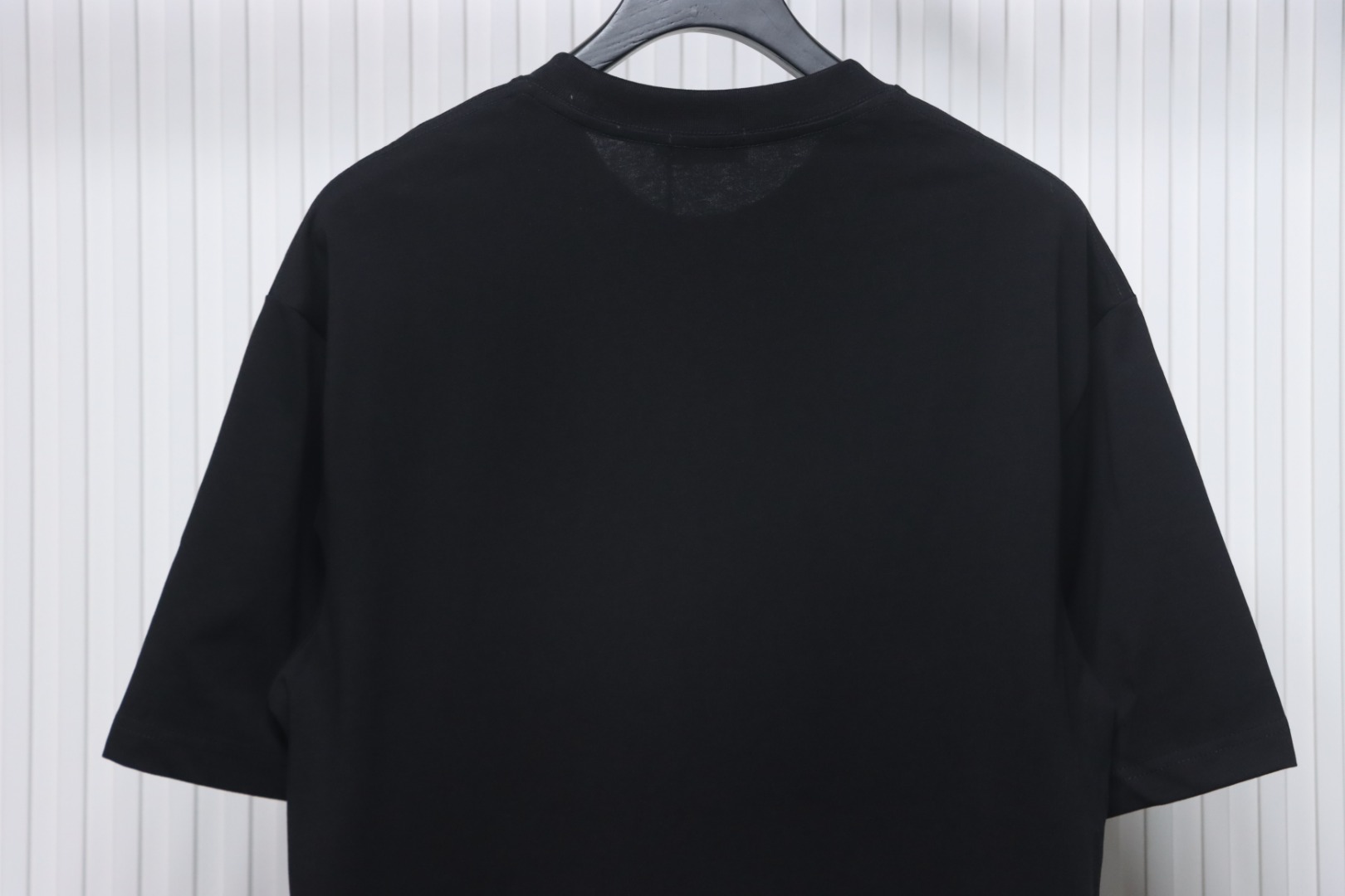 Dior pin embroidered letter logo short sleeve black