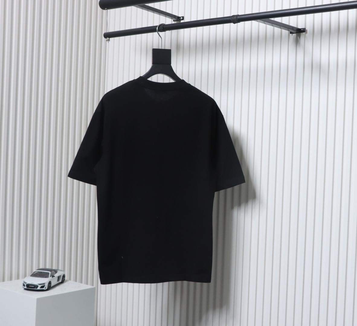 Dior pin embroidered letter logo short sleeve black