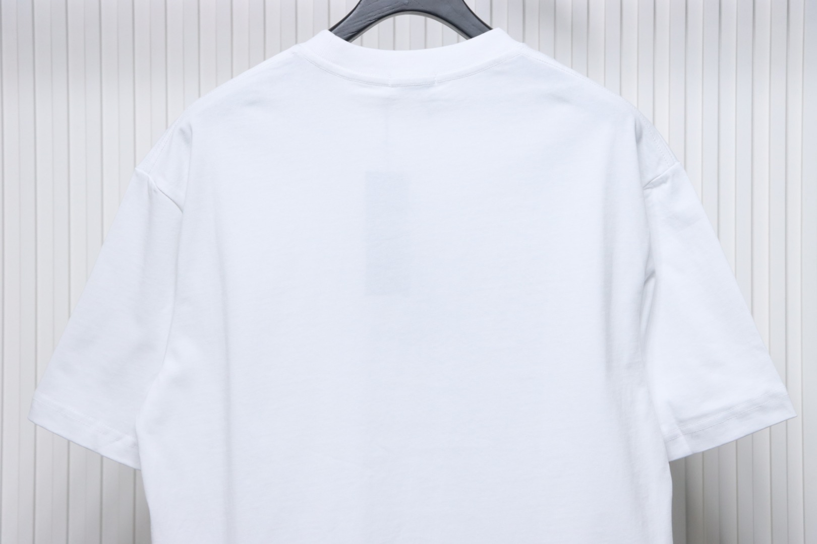 Dior pin embroidered letter logo short sleeve white