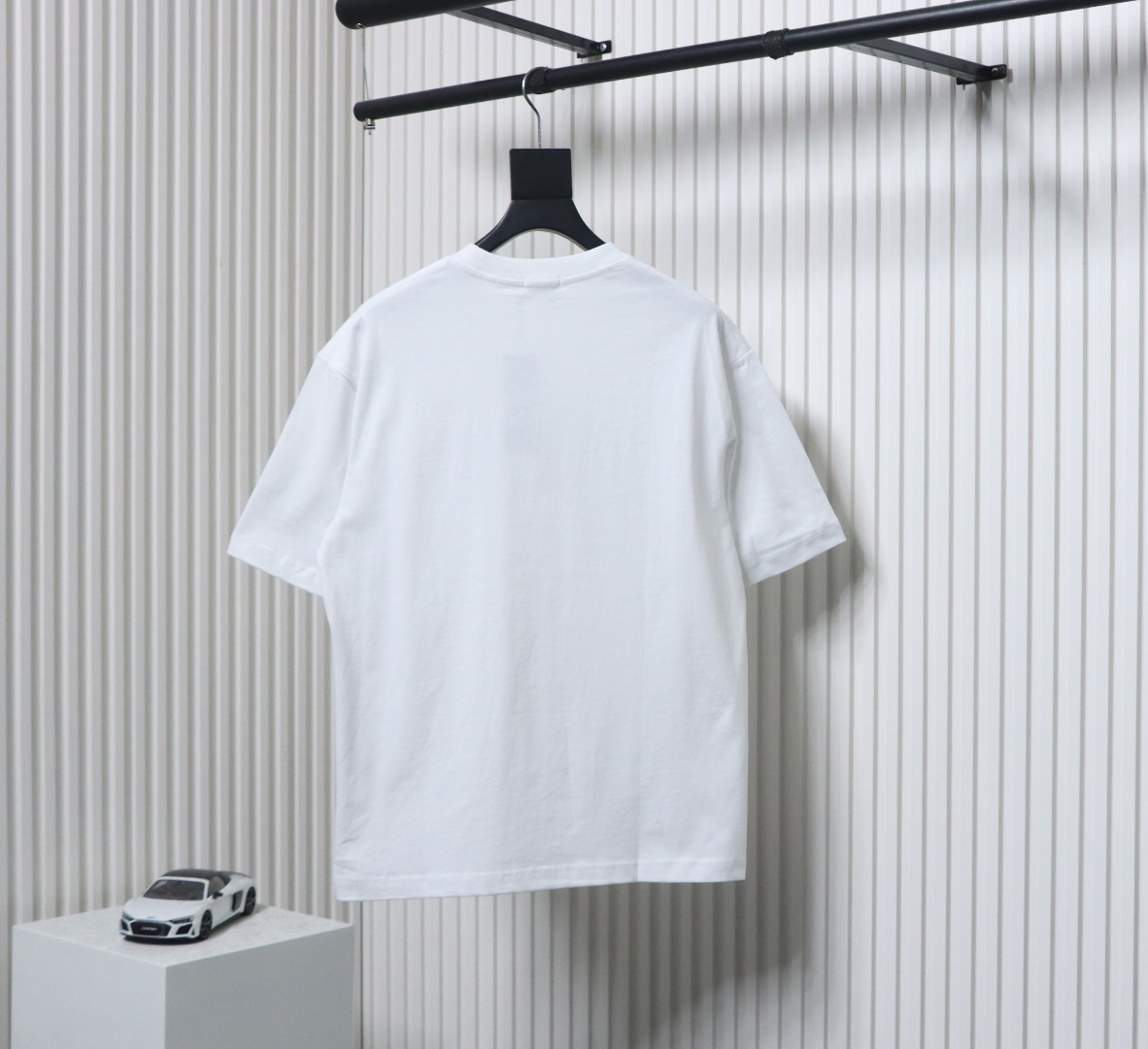 Dior pin embroidered letter logo short sleeve white