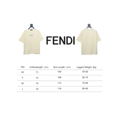Fendi 25ss FF embroidered logo short sleeve beige 02