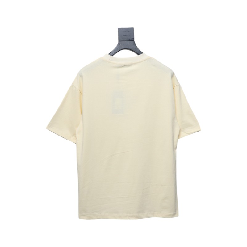 Fendi 25ss FF embroidered logo short sleeve beige