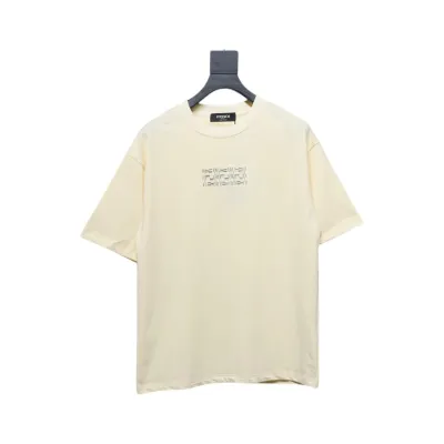 Fendi 25ss FF embroidered logo short sleeve beige 01