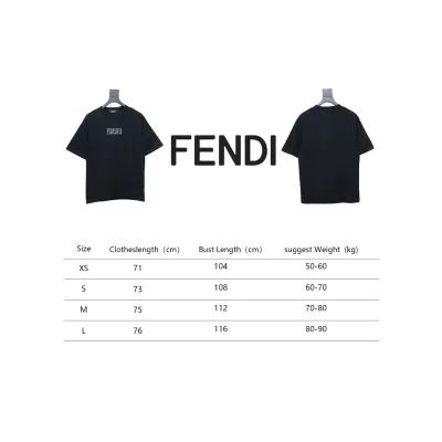 Fendi 25ss FF embroidered logo short sleeve black 02