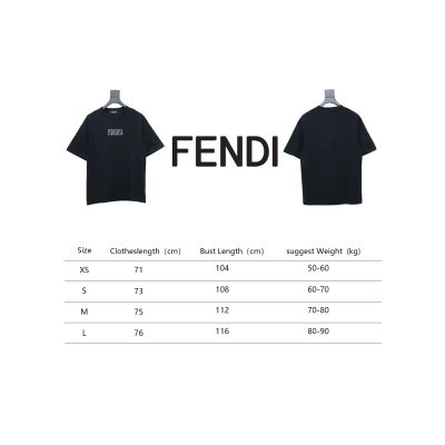 Fendi 25ss FF embroidered logo short sleeve black 02