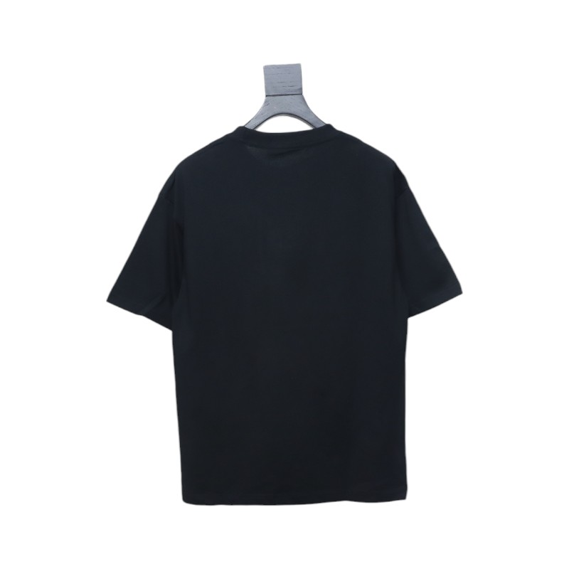 Fendi 25ss FF embroidered logo short sleeve black
