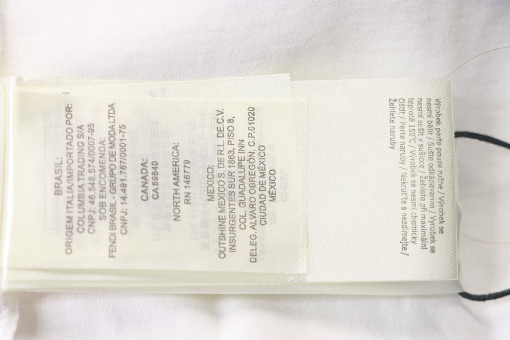 Fendi 25ss French Fries Embroidered Short Sleeve White