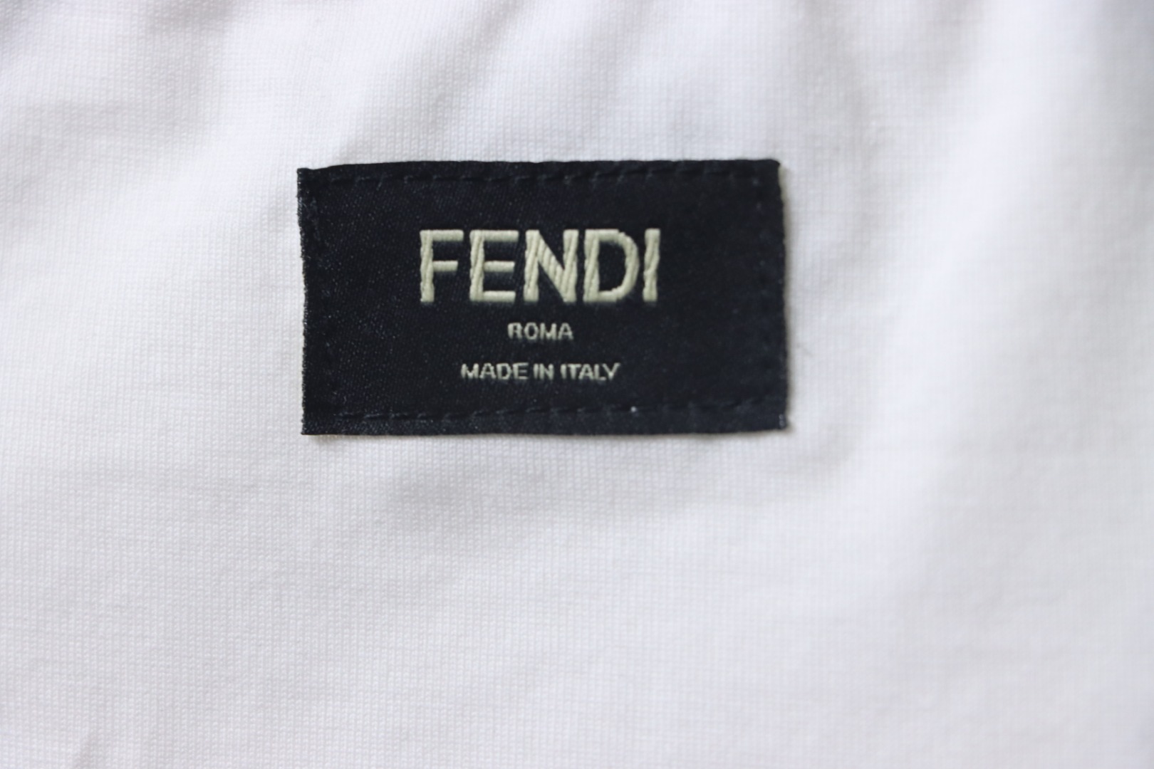 Fendi 25ss French Fries Embroidered Short Sleeve White