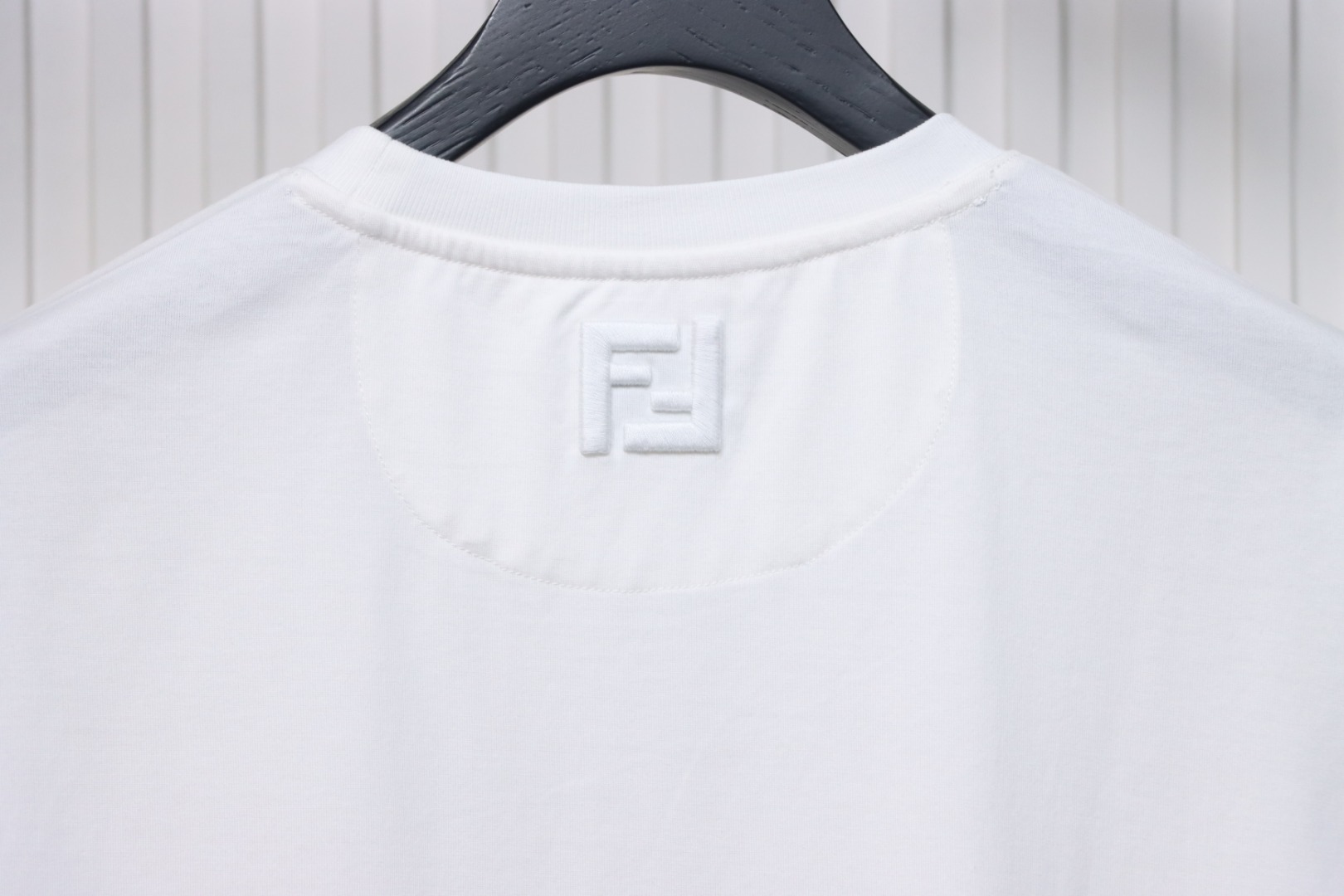 Fendi 25ss French Fries Embroidered Short Sleeve White