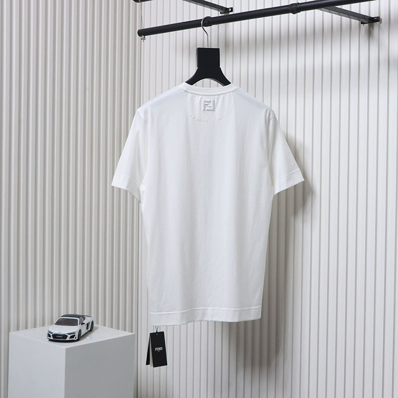 Fendi 25ss French Fries Embroidered Short Sleeve White
