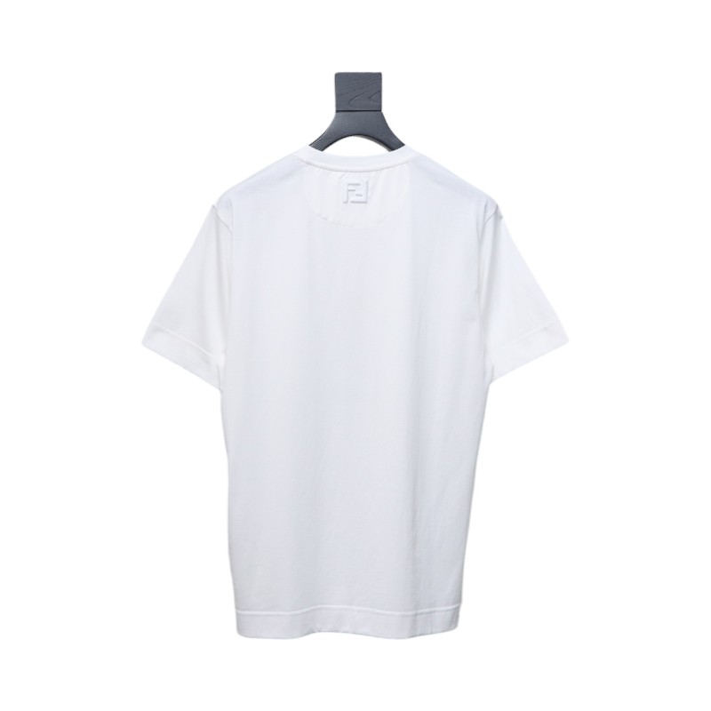 Fendi 25ss French Fries Embroidered Short Sleeve White