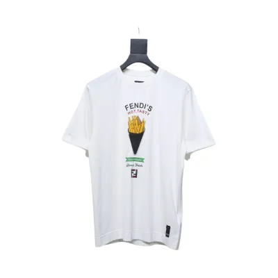 Fendi 25ss French Fries Embroidered Short Sleeve White 01