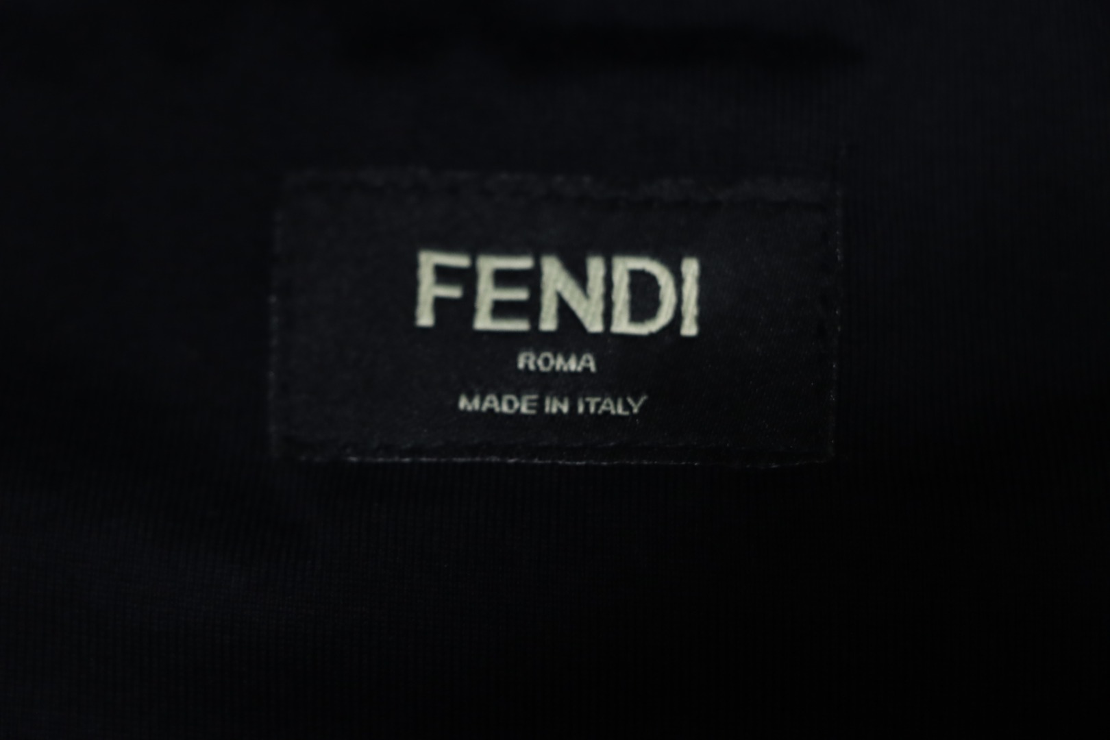 Fendi 25ss hot dog pizza badge embroidered short sleeve black