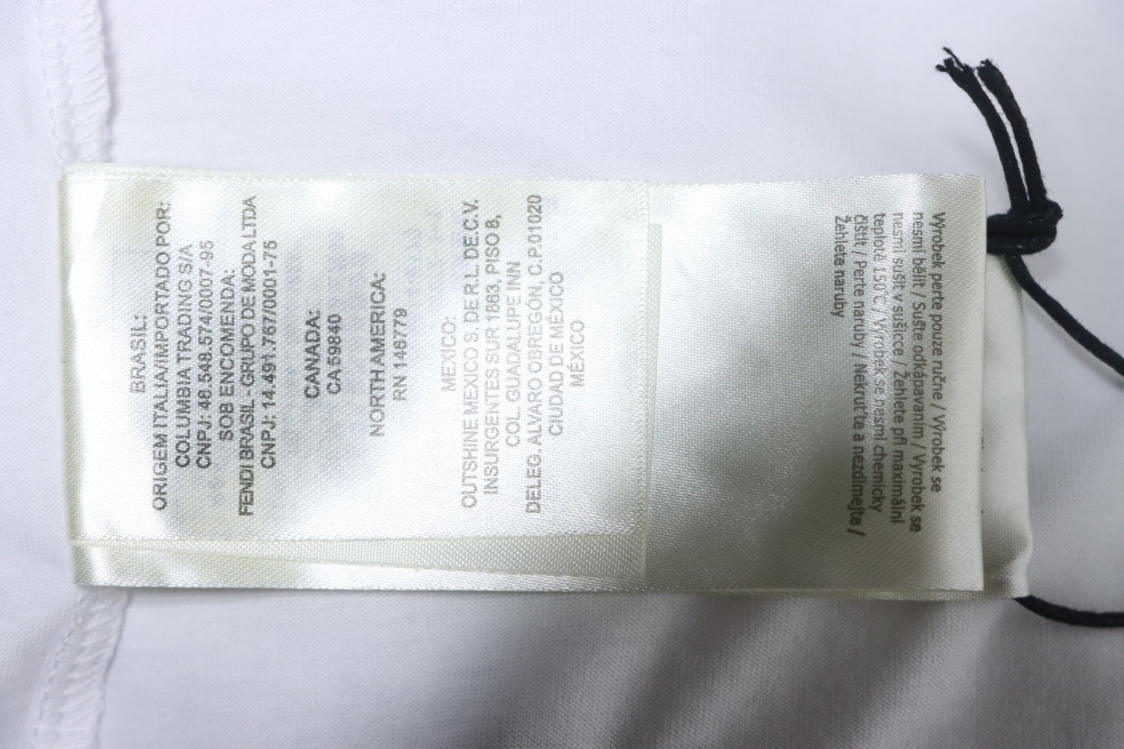 Fendi 25ss hot dog pizza badge embroidered short sleeve white