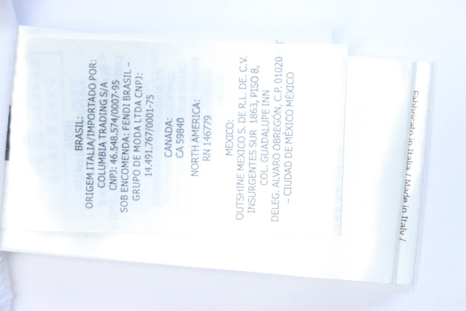 Fendi double ff devil eye letter embroidery white