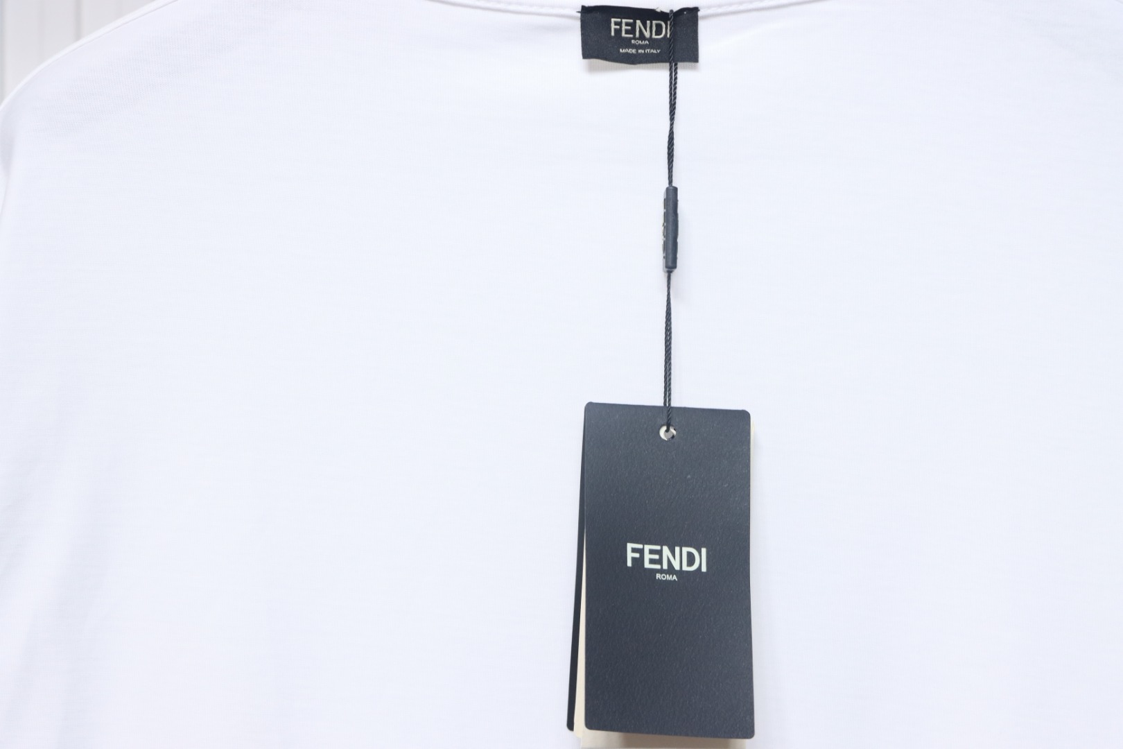 Fendi double ff devil eye letter embroidery white