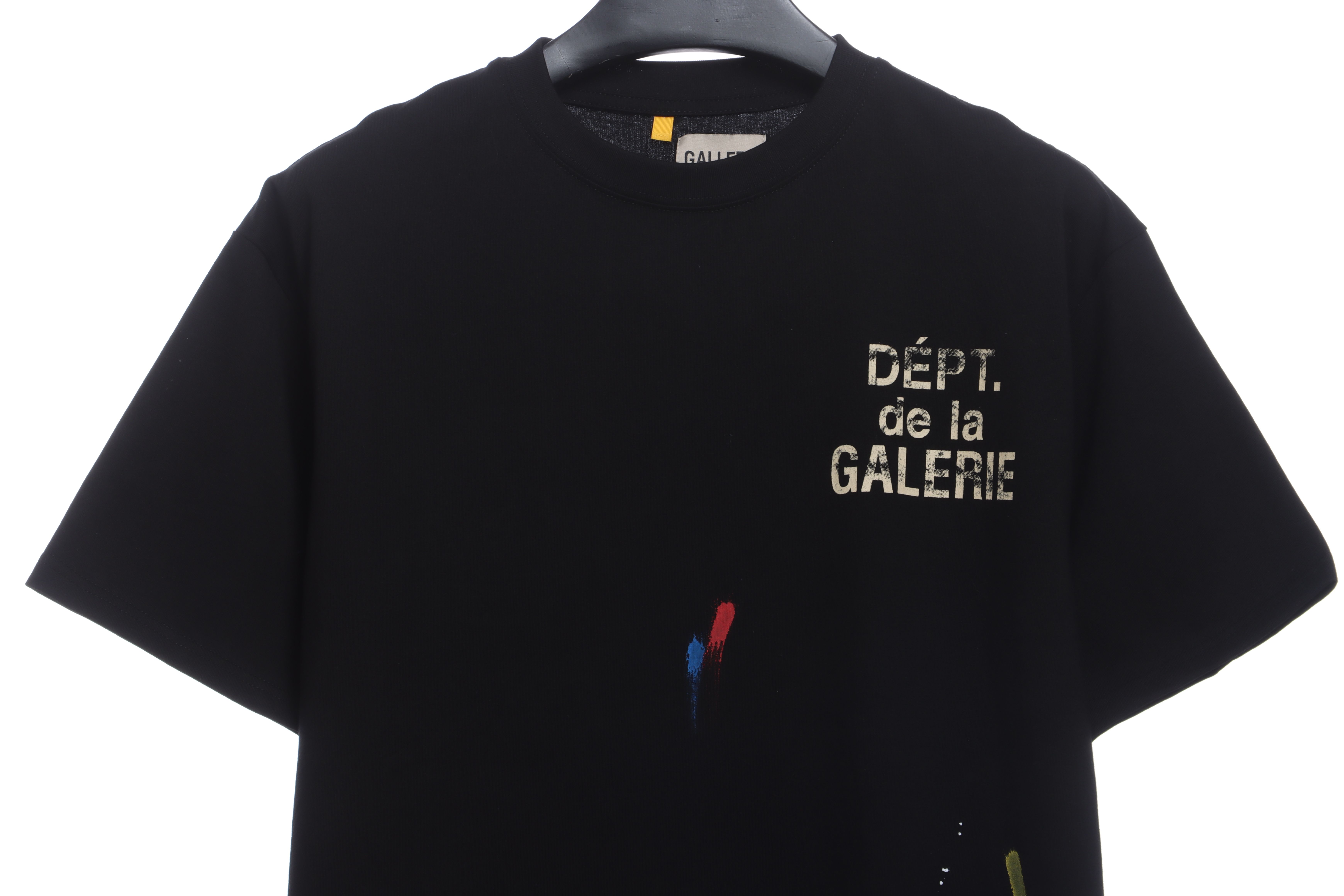 GD hand-splashed ink short sleeve black