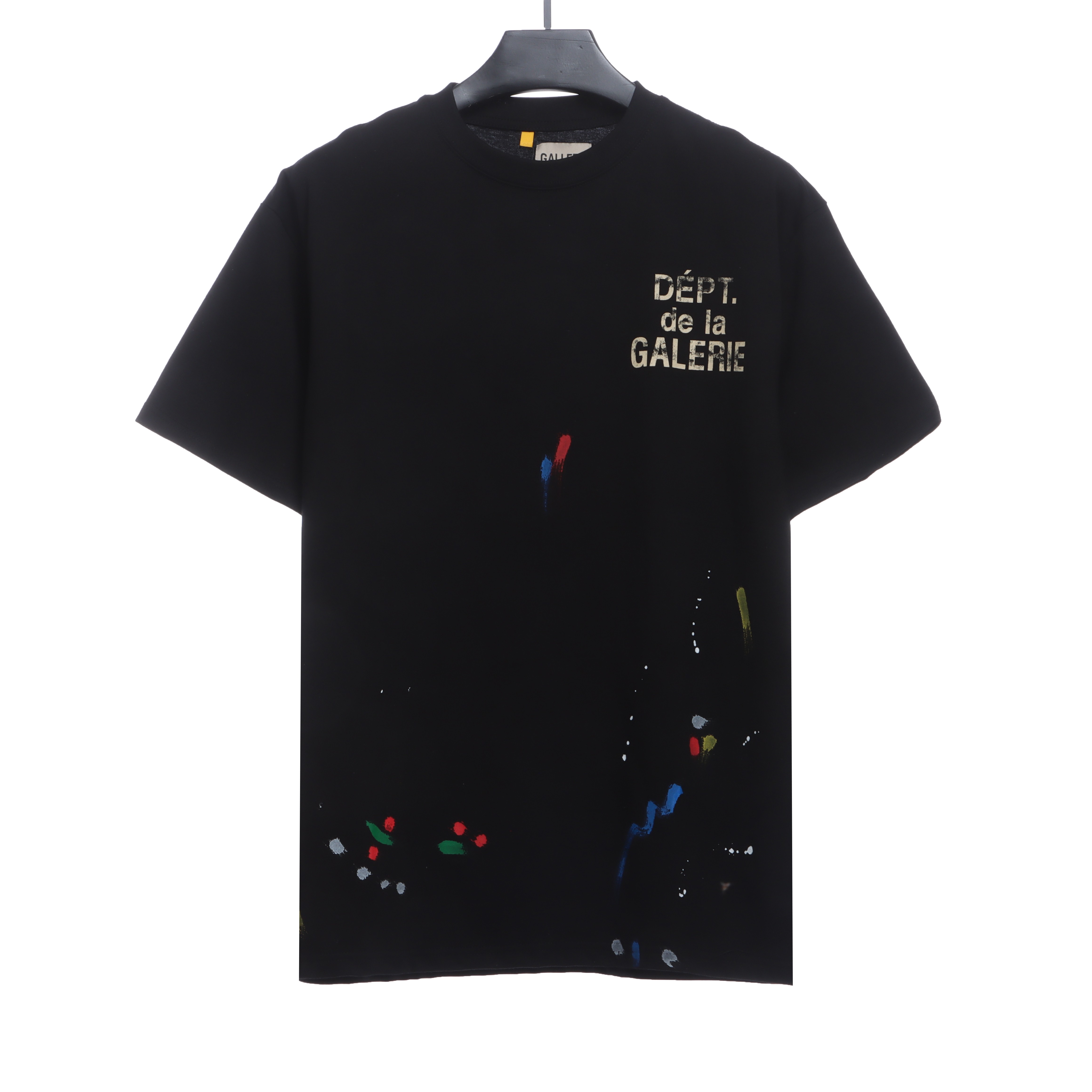 GD hand-splashed ink short sleeve black