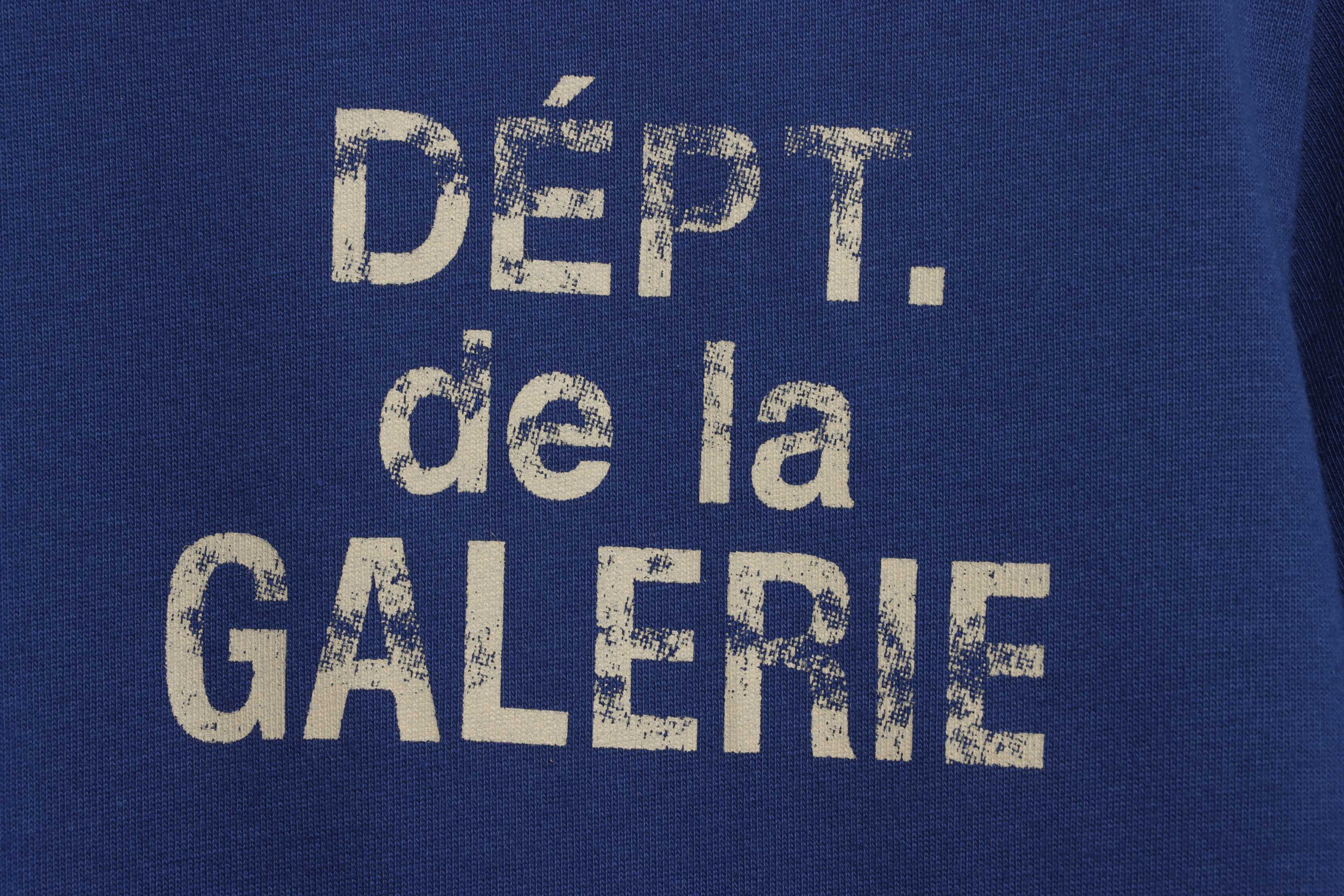 GD hand-splashed ink short sleeves navy blue