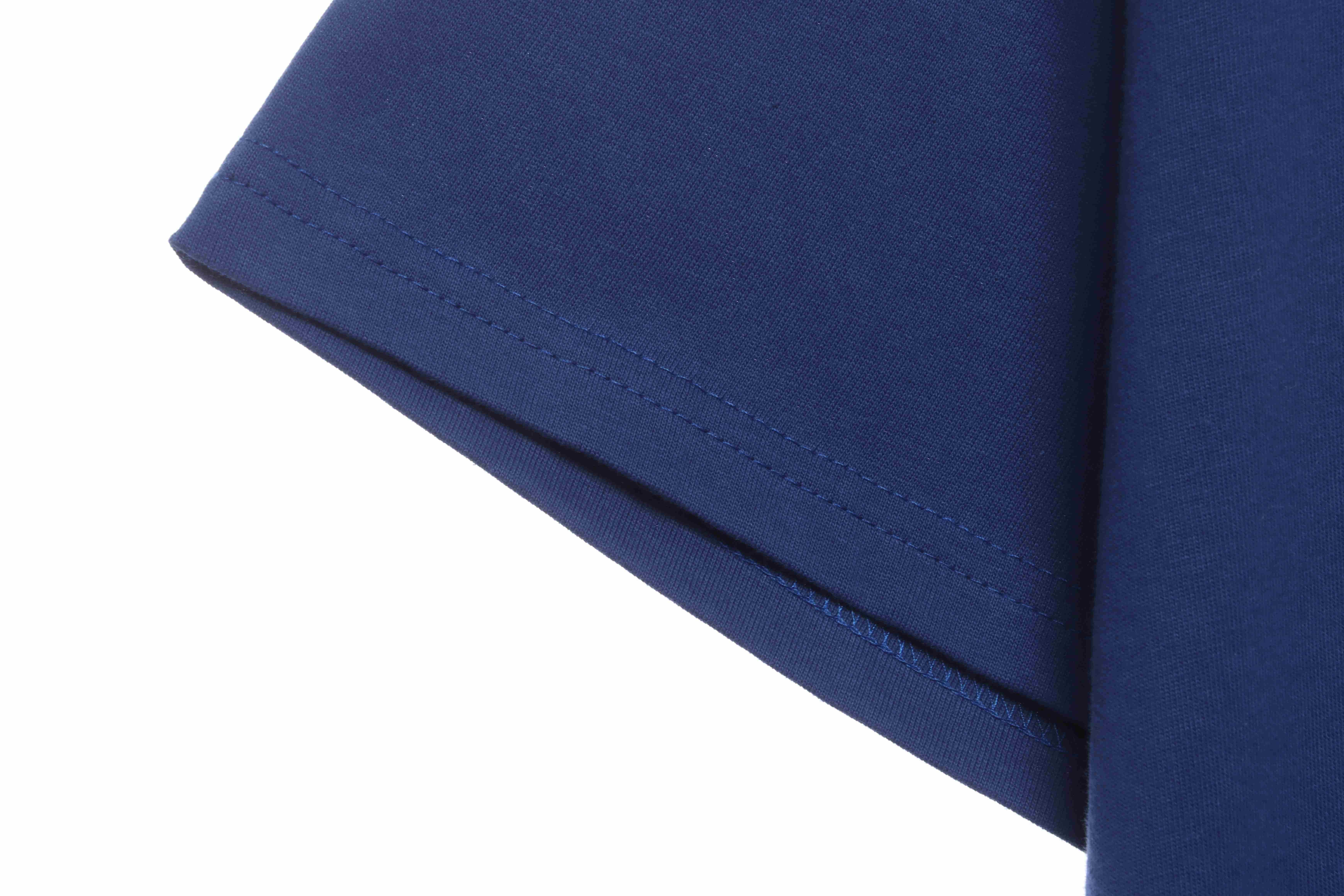 GD hand-splashed ink short sleeves navy blue