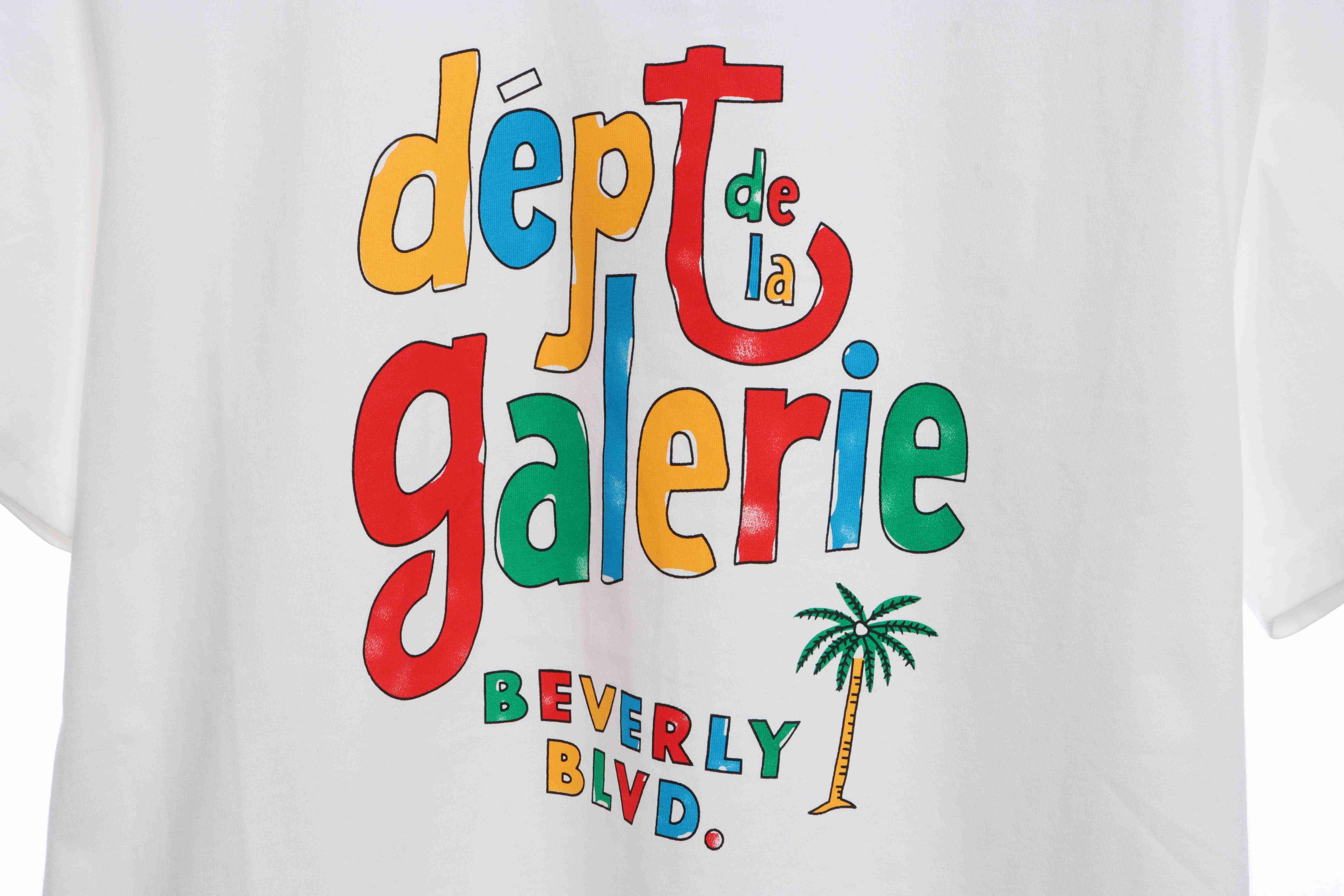 GD multicolor letter short sleeve white