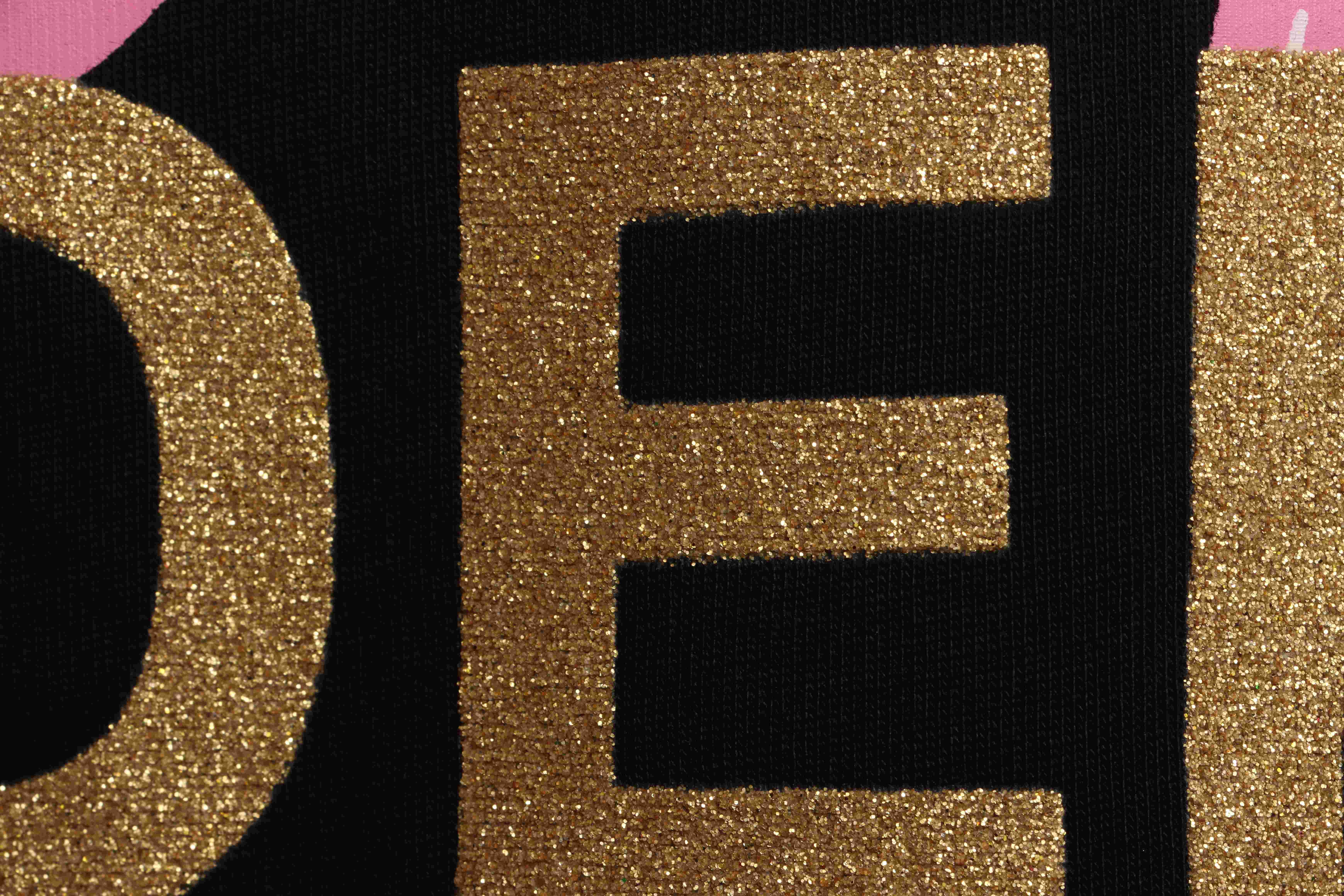 GD neon girl wine glass letter short sleeve black