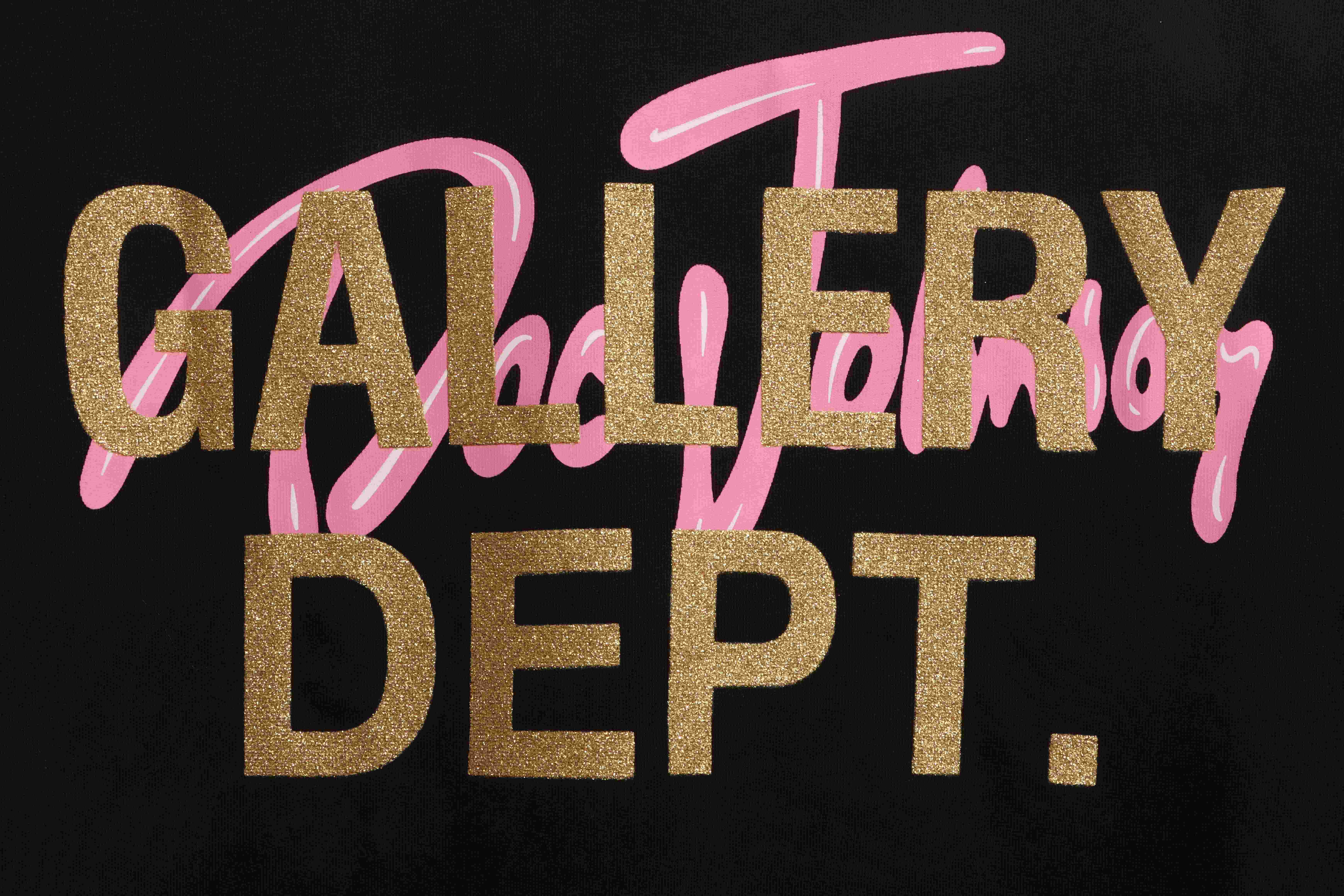 GD neon girl wine glass letter short sleeve black