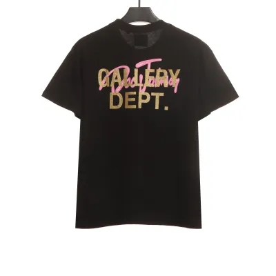 GD neon girl wine glass letter short sleeve black 02