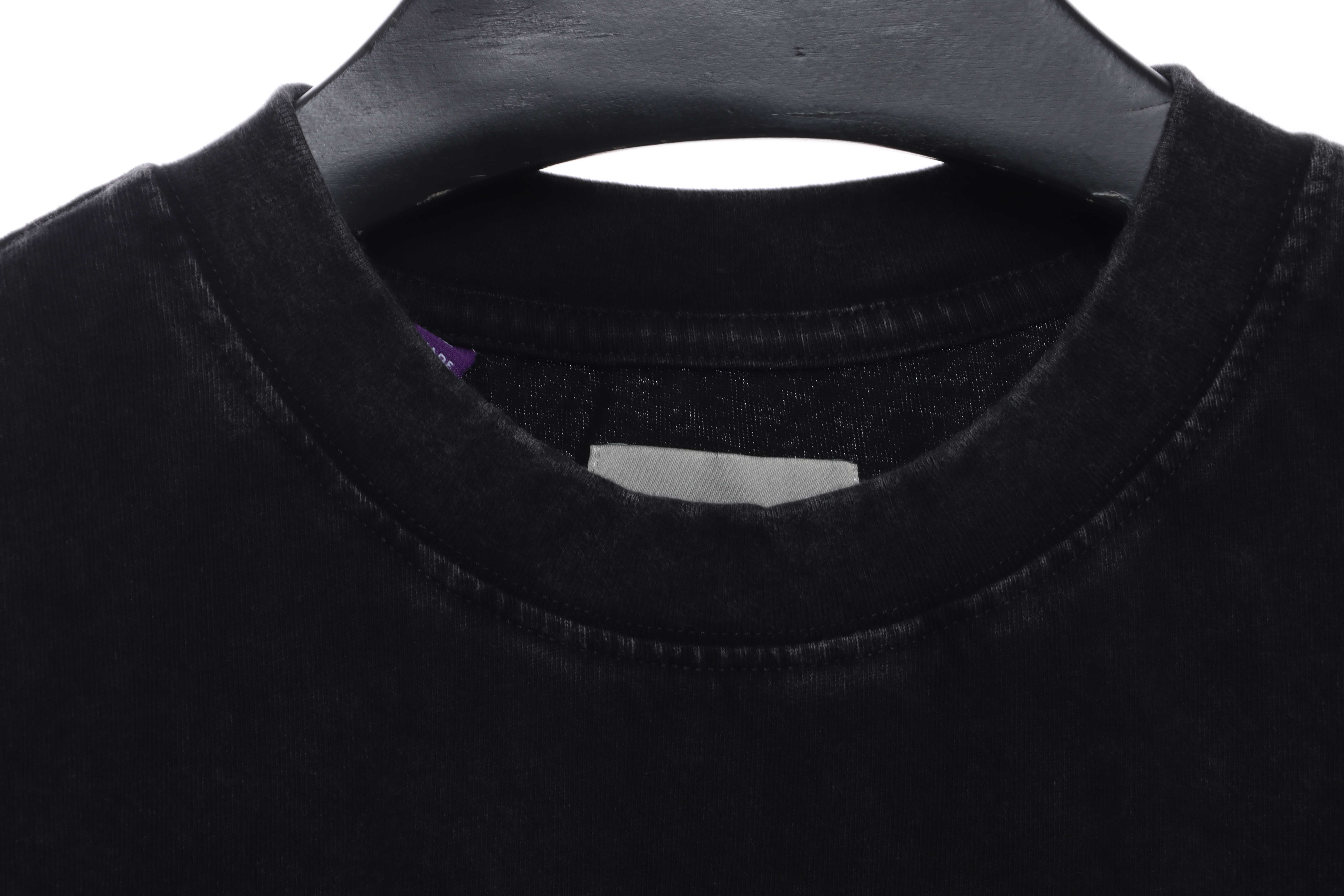 GD old damaged limited edition hand-painted graffiti short sleeve black