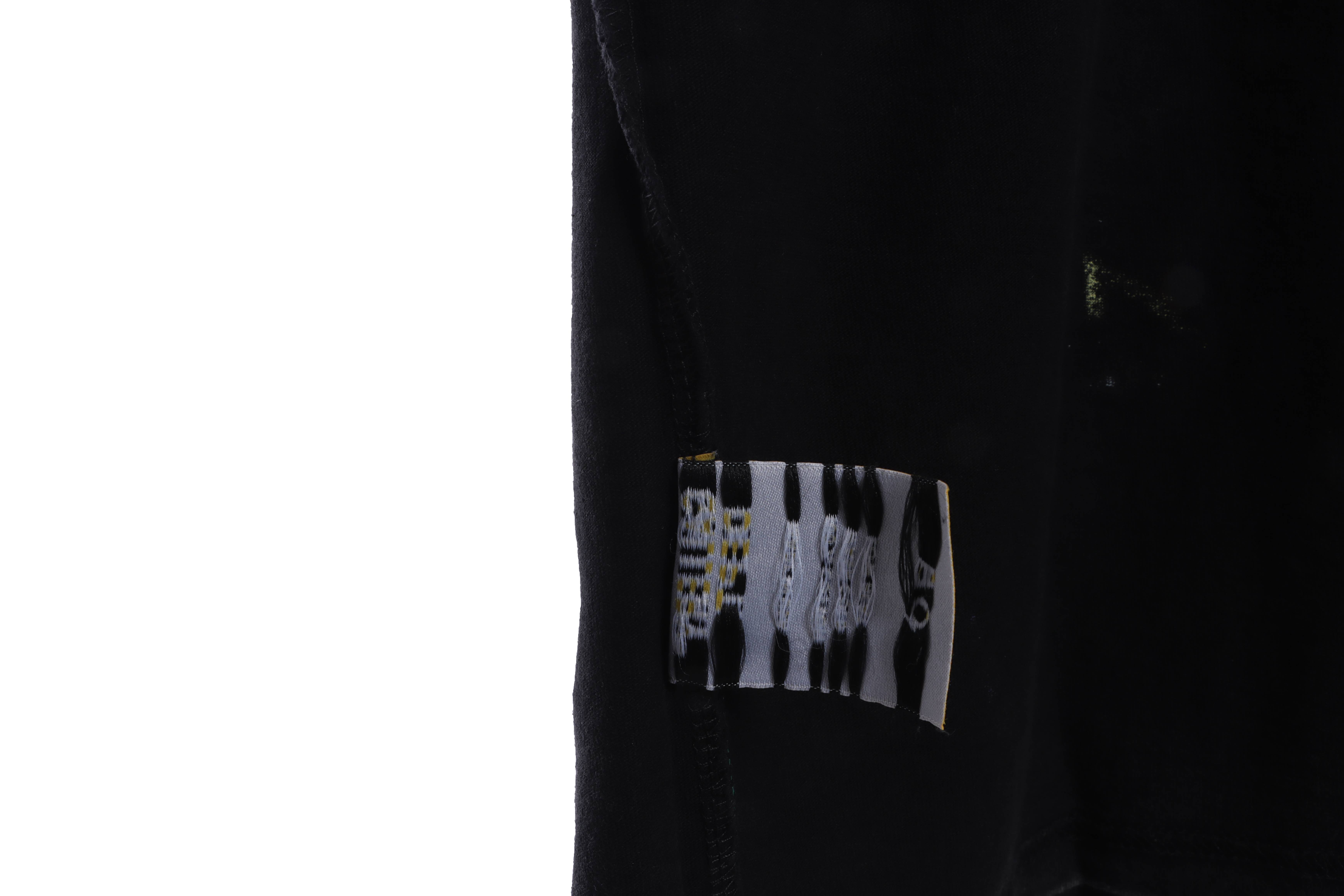 GD old damaged limited edition hand-painted graffiti short sleeve black