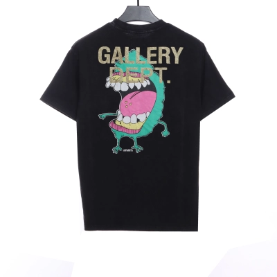 GD old washed big mouth monster print short sleeve black 02