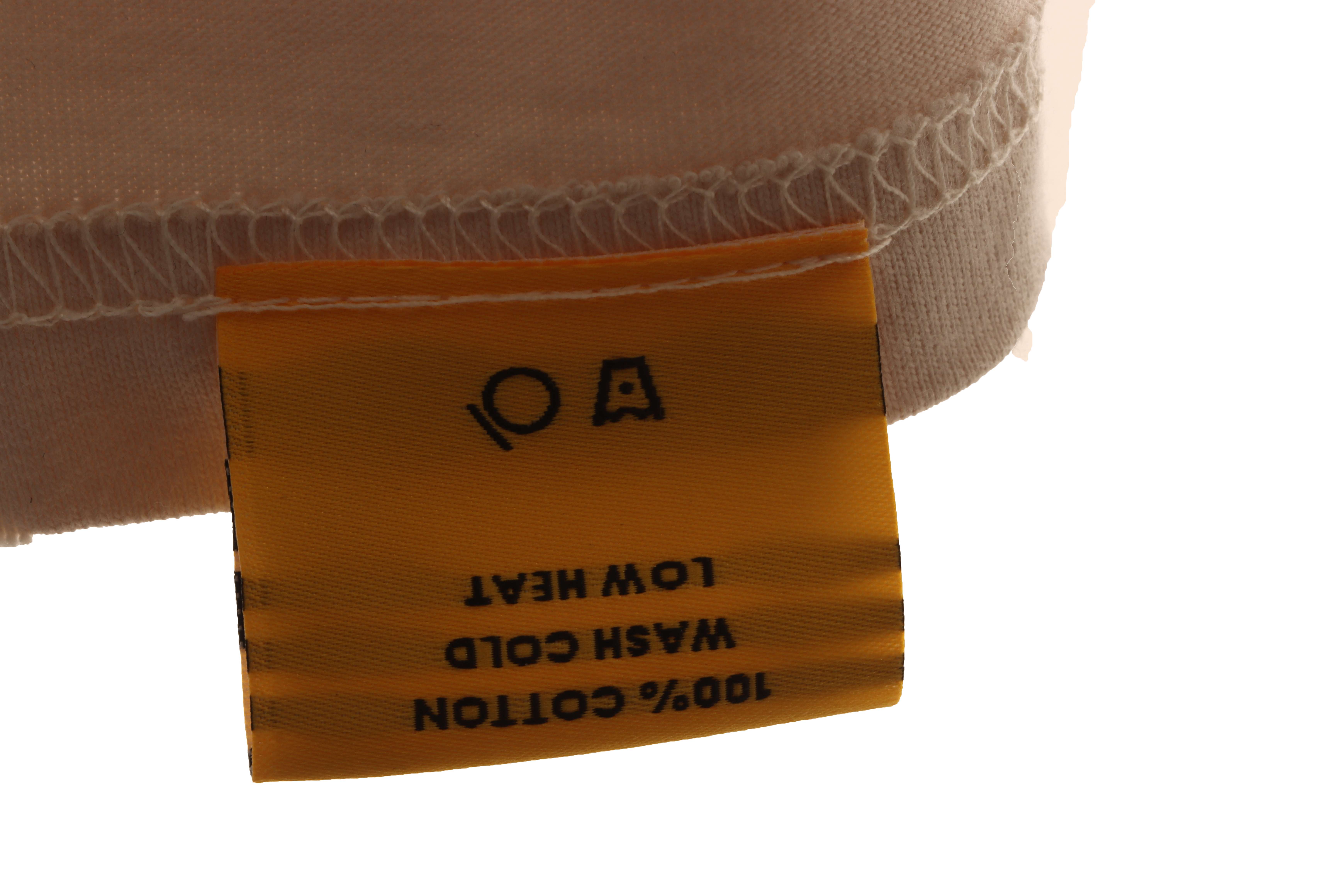 GD portrait print torn short sleeves beige