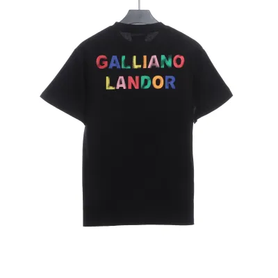 GD Rainbow Letters Printed Short Sleeve Black 02