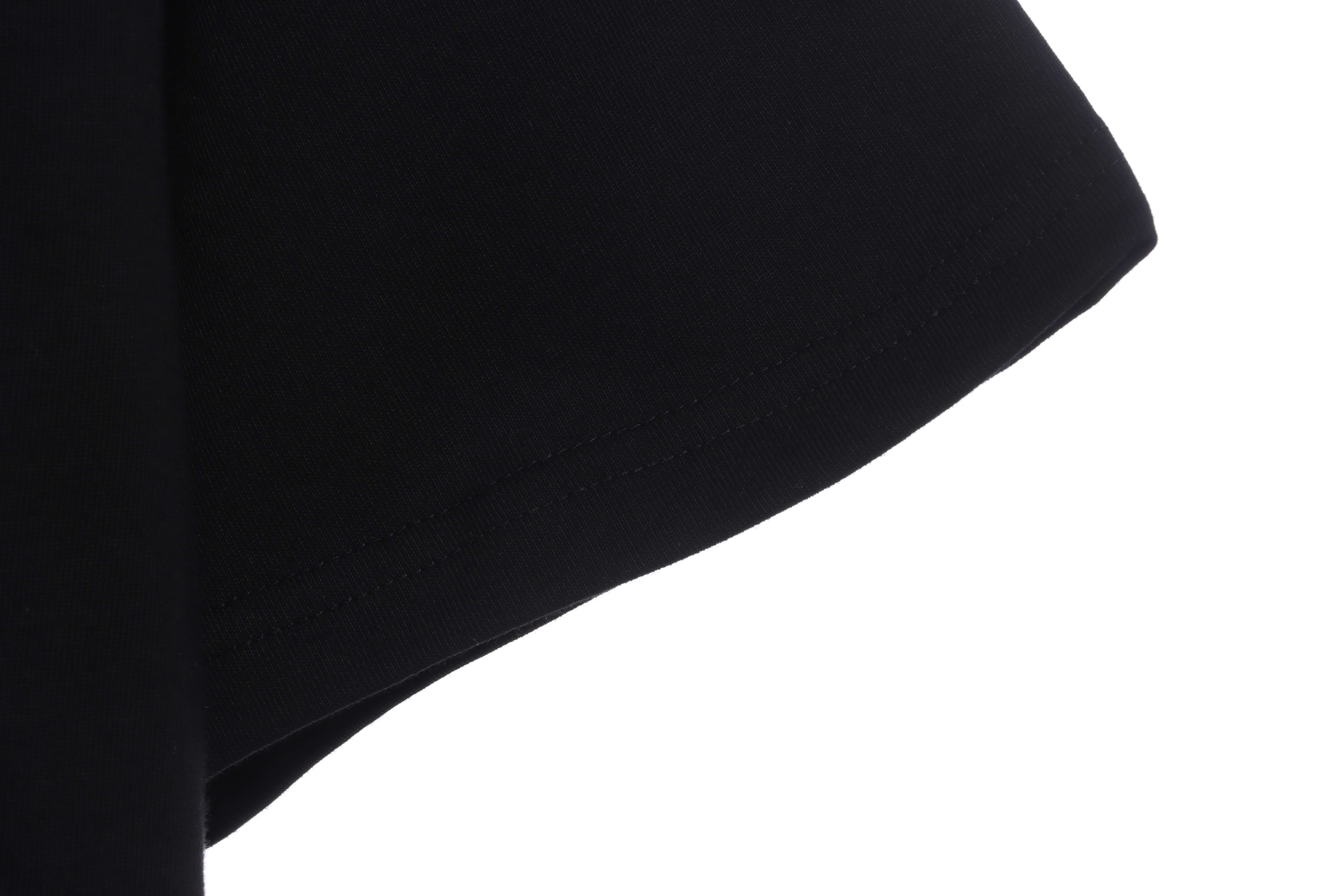 GD Rainbow Letters Printed Short Sleeve Black