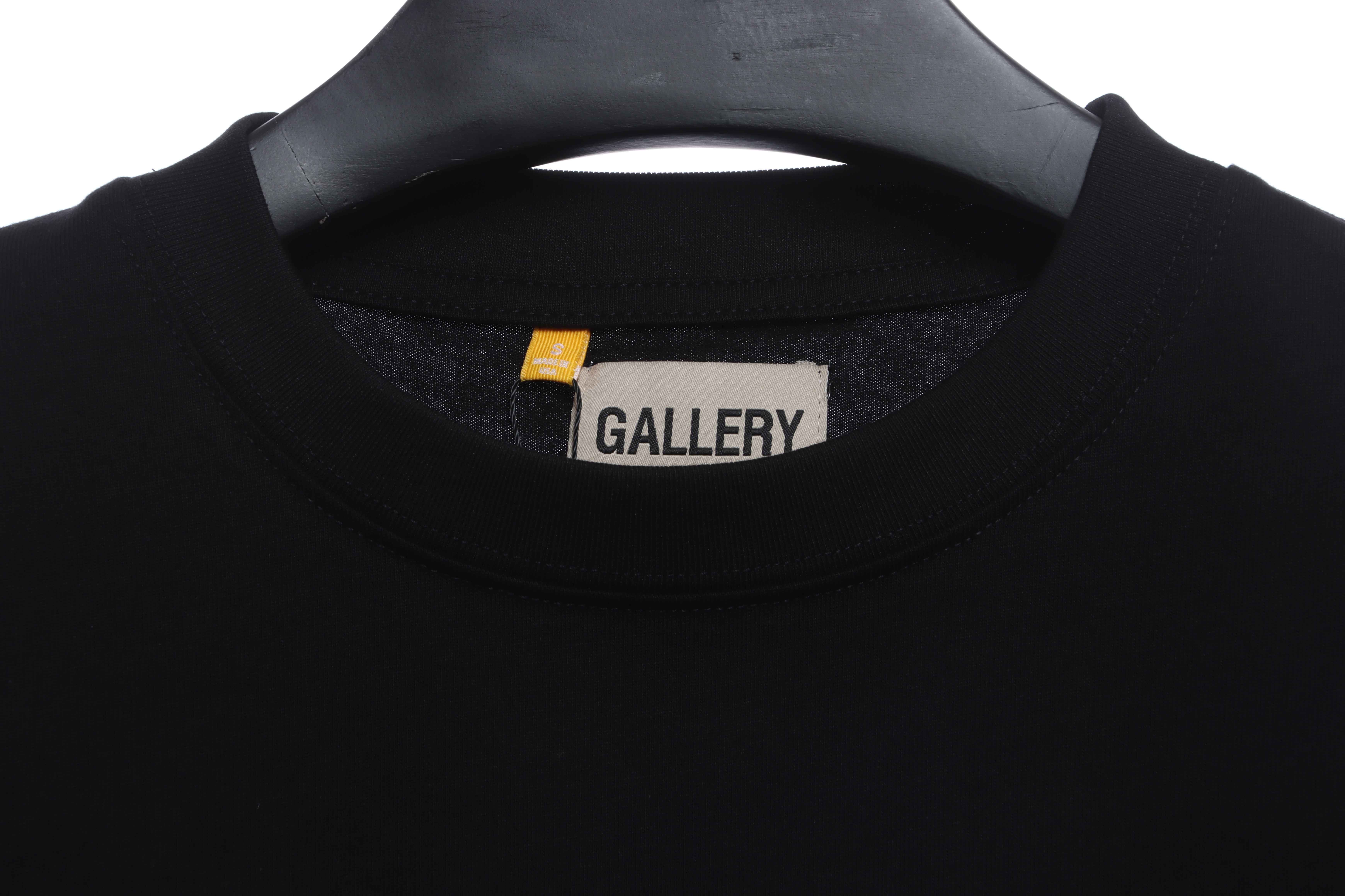 GD Rainbow Letters Printed Short Sleeve Black