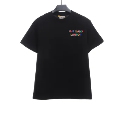 GD Rainbow Letters Printed Short Sleeve Black 01