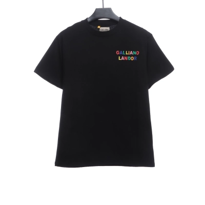 GD Rainbow Letters Printed Short Sleeve Black 01