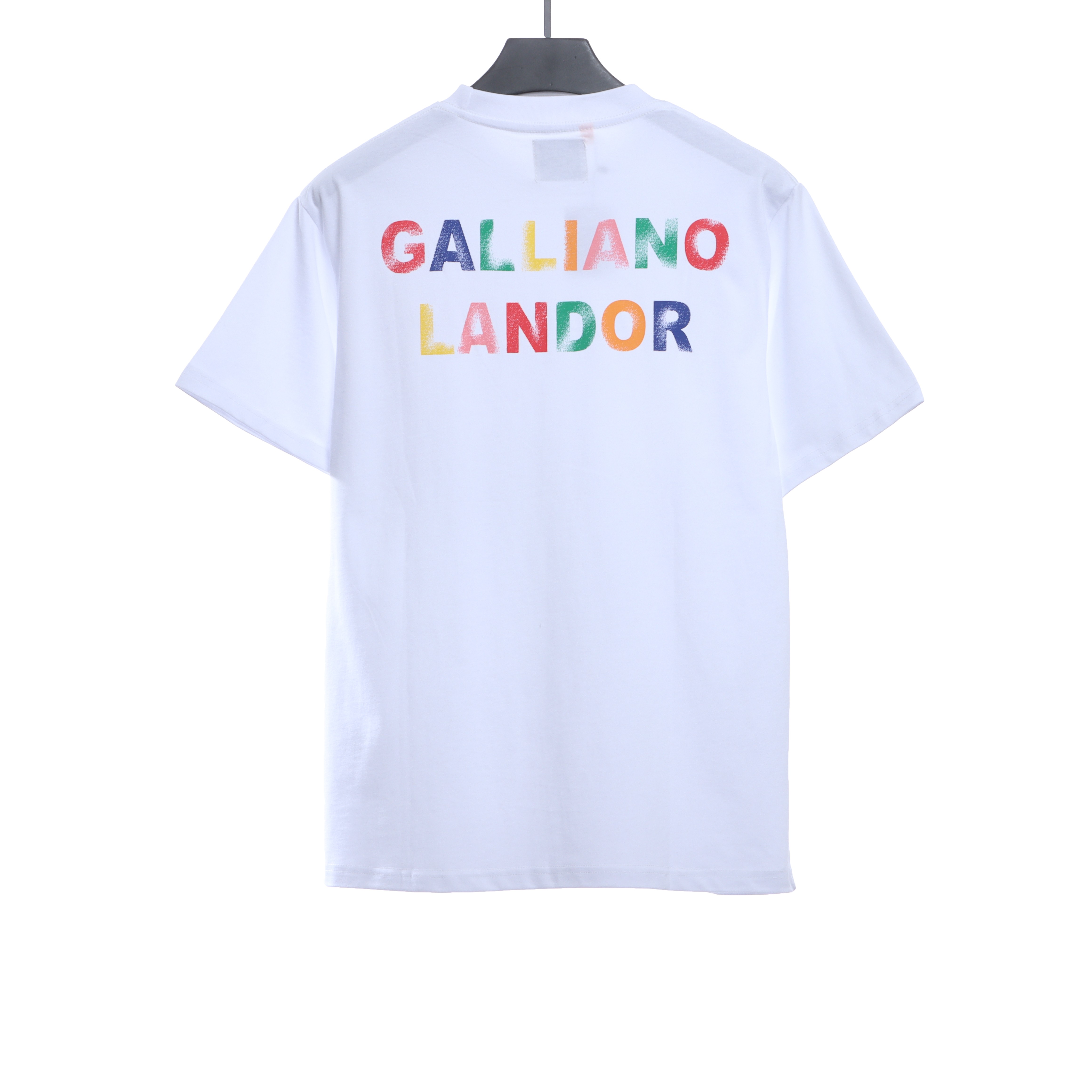 GD Rainbow Letters Printed Short Sleeve White