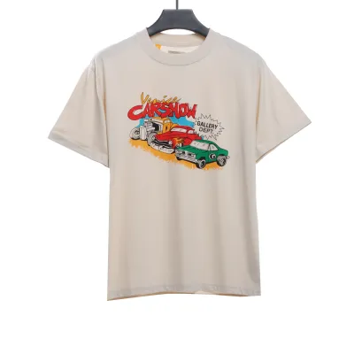 GD Retro Car Printed Short Sleeve Beige 01