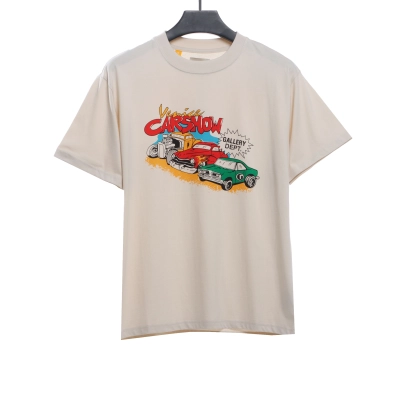 GD Retro Car Printed Short Sleeve Beige 01
