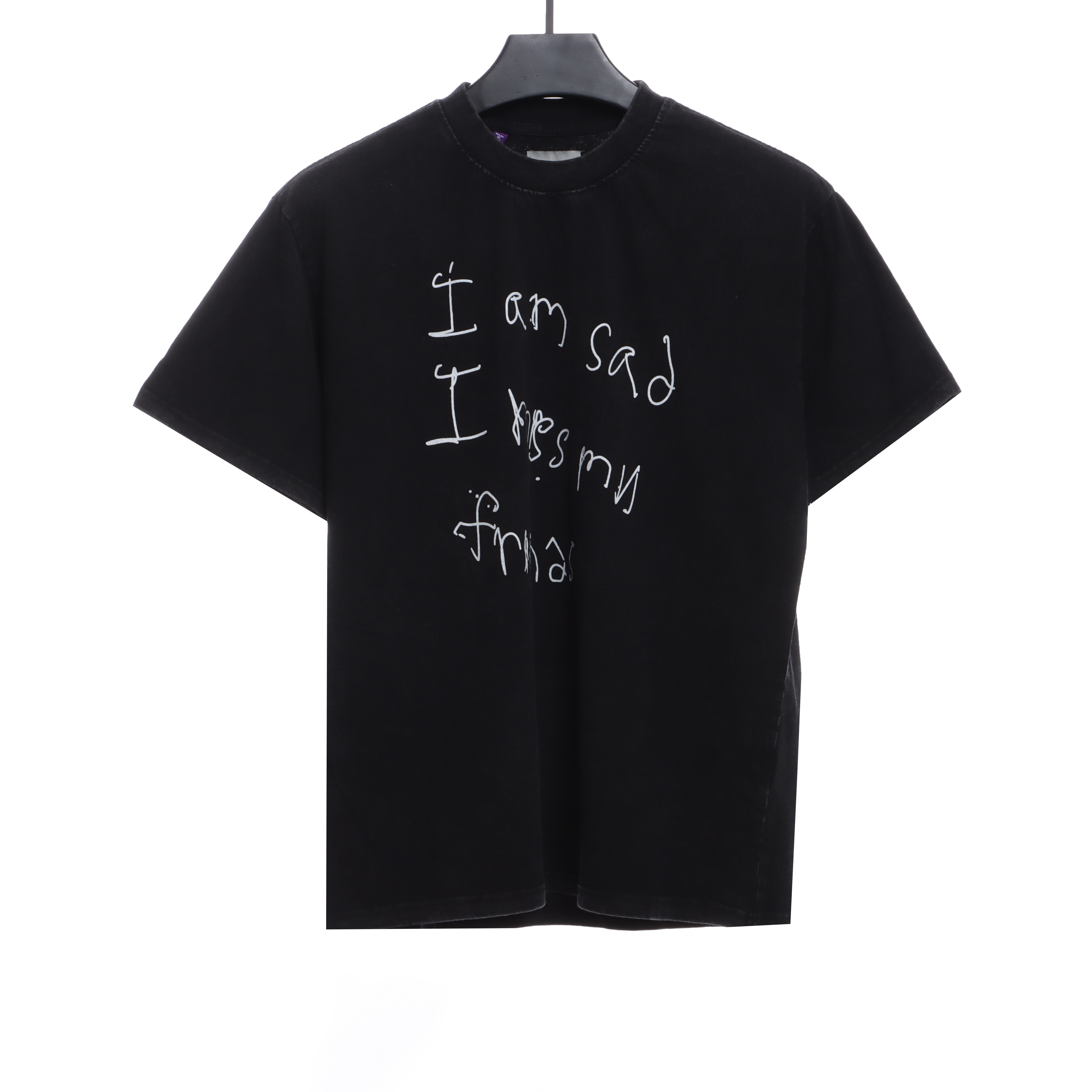 GD retro old slogan short sleeve black