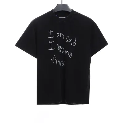 GD retro old slogan short sleeve black 01