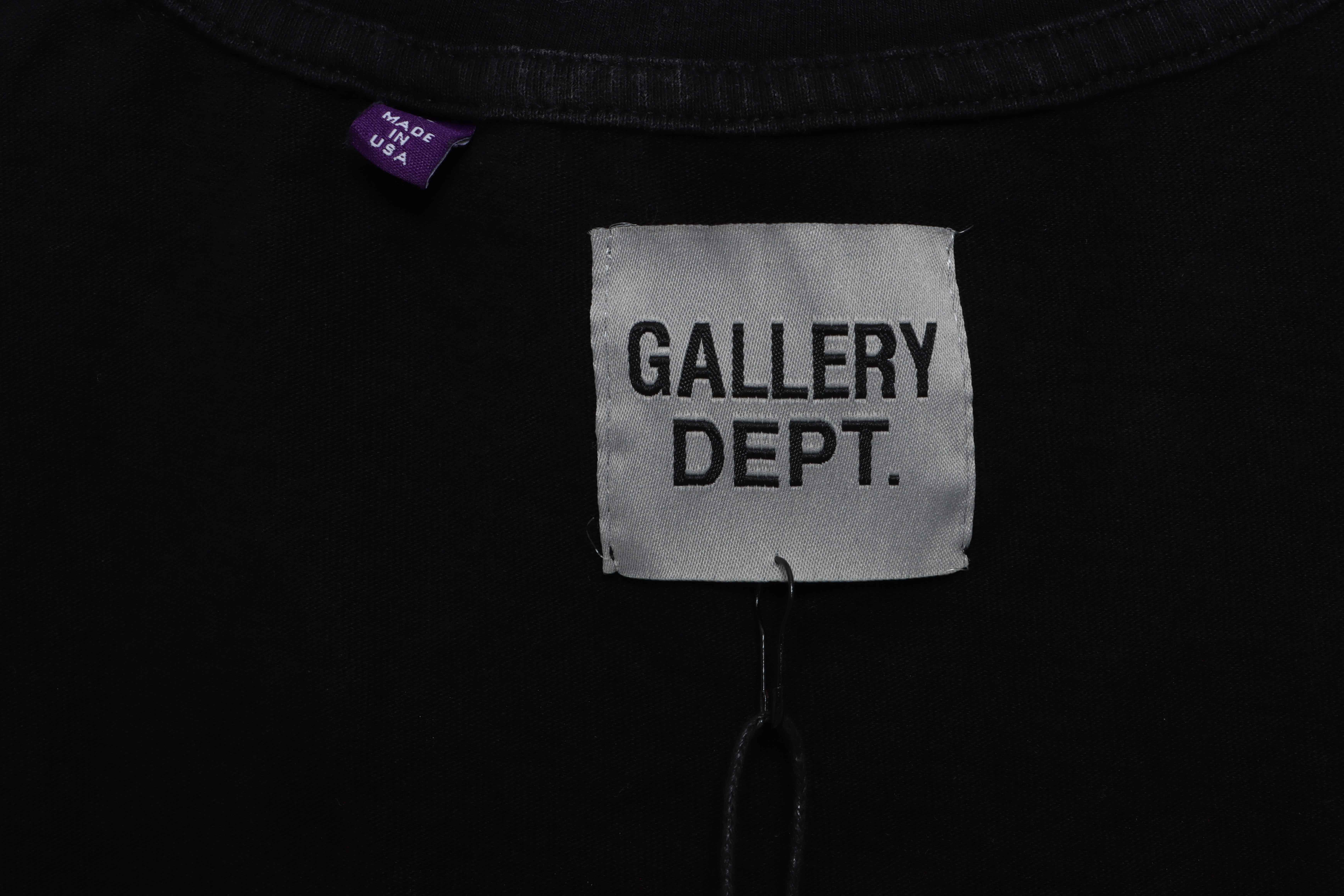 GD retro old slogan short sleeve black