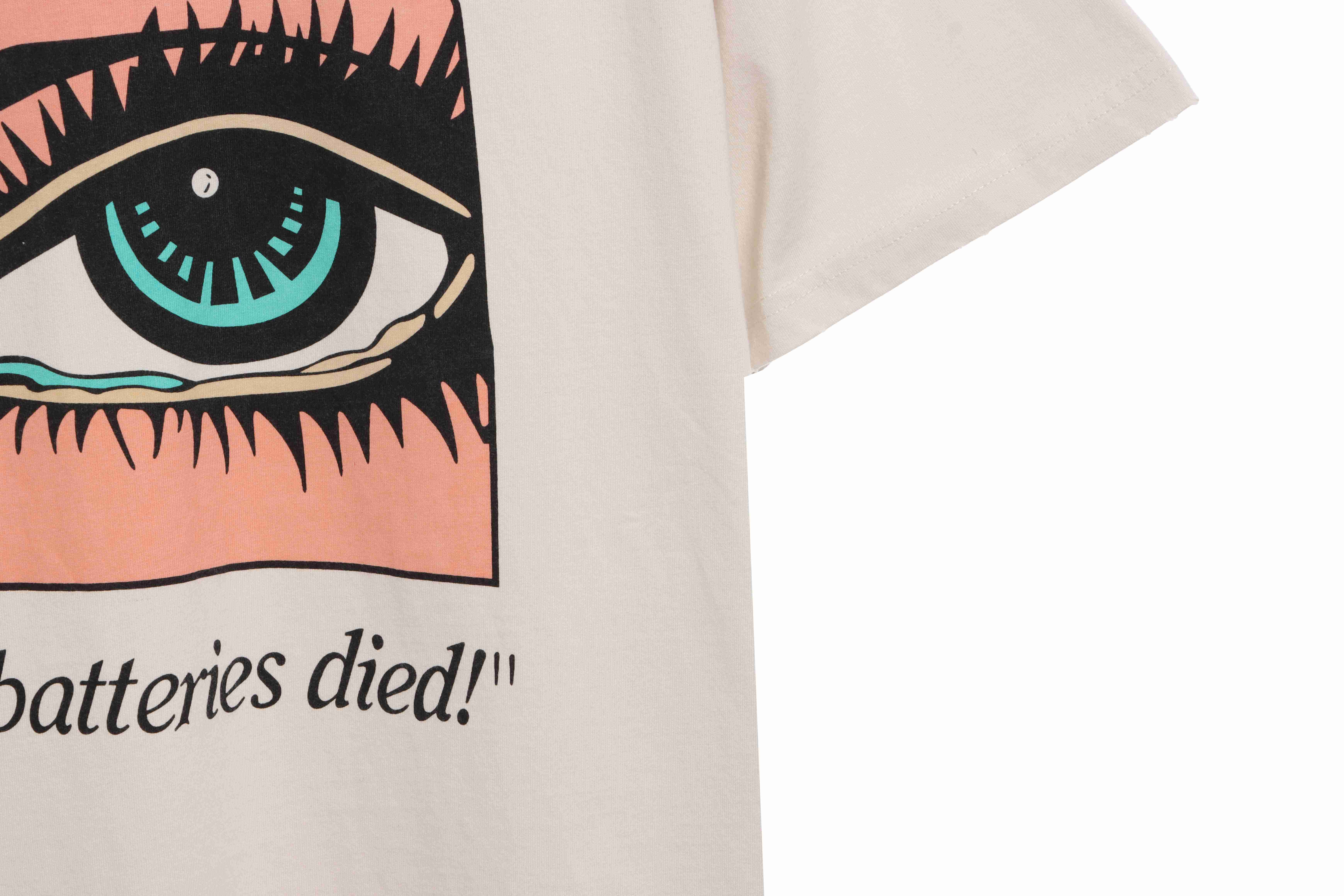 GD tearful eyes pattern short sleeves off-white